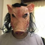 Halloween masque latex cochon tte chapeau halloween festival party fantaisie cochon visage mascarade ...