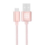 Haweel 1m t�te en m�tal de style tiss� 3a c�ble de charge de donn�es de synchronisation micro usb � usb ...