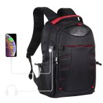 Haweel sac � dos pour ordinateur portable pliable et amovible ext�rieur � double �paule (noir)