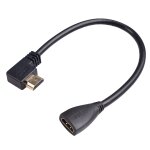 Hdl - 03 cble adaptateur coud mle vers femelle hdmi 30 cm, type : angle gauche