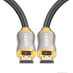 Pour hdmi 2. 1 1m hd 8k ps4 cable 4k2k 144hz projector notebook set - top box cable (golden)