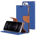 Hobospery toivas diary toile texture horizontale flip pu coque en cuir pu avec support & carte slots ...
