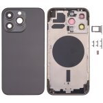 Housse de boîtier arrière avec plateau de carte sim et lentille de caméra pour iphone 13 pro (noir) Housse de boîtier arrière avec plateau de carte sim et lentille de caméra pour iphone 13 pro (noir)