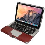 Housse en cuir pour ordinateur portable avec fermoir  pression pour macbook pro retina 13, 3 pouces ...