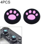 Housse de protection en silicone pour patte de chat mignon 4 pices pour manette de jeu ps4 / ps3 / ps2 ...