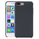 Housse en silicone liquide pure color pour iphone 8 plus & 7 plus (gris)