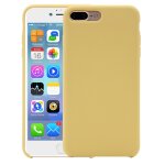 Housse en silicone liquide pure color pour iphone 8 plus & 7 plus (jaune) Housse en silicone liquide pure color pour iphone 8 plus & 7 plus (jaune)