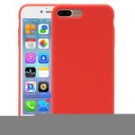 Housse en silicone liquide pure color pour iphone 8 plus & 7 plus (orange)