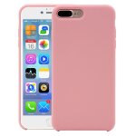 Housse en silicone liquide pure color pour iphone 8 plus & 7 plus (rose clair) Housse en silicone liquide pure color pour iphone 8 plus & 7 plus (rose clair)