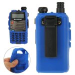 Housse en silicone pure color pour talkies - walkies srie uv - 5r (bleu)