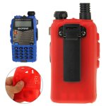 Housse en silicone pure color pour talkies - walkies srie uv - 5r (rouge)