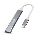 Hub de station d'accueil multifonction imak 4 en 1, interface : usb - c / type - c (gris)