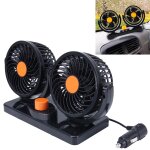 Huxin hx - t304 10 w 360 degr�s rotation r�glable deux t�tes � faible bruit mini ventilateur de voiture ...