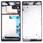 Ipartsachat avant logement lcd cadre lunette de remplacement pour sony xperia z3 / l55w / d6603 (blanc) ...