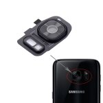 Ipartsacheter pour samsung galaxy s7 / g930 camra arrire cache + support de lampe de poche (noir)