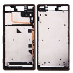 Ipartsacheter pour sony xperia z3 (single sim) bo�tier avant cadre lcd (brun)