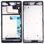 Ipartsbuy avant logement lcd cadre lunette de remplacement pour sony xperia z3 / l55w / d6603 (noir)