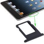 Ipartsbuy pour ipad mini (version wlan + celluar) version originale support de carte sim (noir)