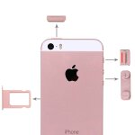 Ipartsbuy pour iphone se boutons latraux + plateau de carte sim (or rose)