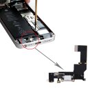 Ipartsbuy pour iphone se port de charge d origine + cble audio flex (blanc)