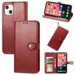 Pour iphone 13 coloration solide cuir boucle boucle de tlphone avec lanire et cadre photo slot & card ...