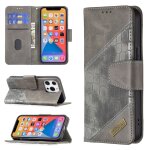 Pour iphone 13 correspondance color color crocodile texture horizontale flip pu coque en cuir pu avec ...