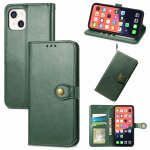 Pour iphone 13 couleur solid color coat buckle tlphone avec lanire et cadre photo slot & carte slot ...