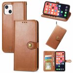 Pour iphone 13 mini coque en cuir de couleur unie, bo�tier de t�l�phone avec lani�re et cadre photo, ...