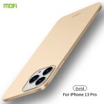 Pour iphone 13 pro mofi case hard ultra - thin gived pc (gold)