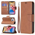 Pour iphone 13 pro r�tro lambskin texture pure couleur horizontale horizontal pu coque en cuir pu, avec ...