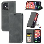 Pour iphone 13 pro rtro skin sentez l'tui en cuir horizontal horizontal magntique professionnel avec ...
