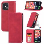 Pour iphone 13 pro rtro skin sentez l'tui en cuir horizontal horizontal magntique professionnel avec ...