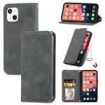 Pour iphone 13, skin rtro sentez l'tui en cuir horizontal horizontal professionnel avec support et ...