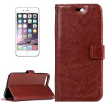 Pour iphone 8 plus et 7 plus crazy horse horizontal housse en cuir flip avec boucle magn�tique et titulaire ...