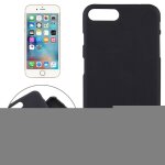 Pour iphone 8 plus & 7 plus etui de protection arri�re en couleur unie (noir)