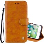 Pour iphone 8 plus et 7 plus etui � rabat horizontal en cuir avec support, emplacements pour cartes et ...