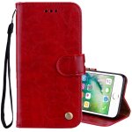 Pour iphone 8 plus et 7 plus etui � rabat horizontal en cuir avec support, emplacements pour cartes et ...
