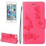 Pour iphone 8 & 7 fleurs press�es papillon motif horizontal �tui en cuir avec porte - cartes & fentes ...