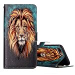 Pour iphone 8 plus et 7 plus en relief lion motif elephant motif horizontal housse en cuir avec porte ...