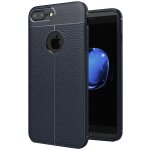 Pour iphone 8 plus & 7 plus tpu litchi texture housse de protection arrière (marine) Pour iphone 8 plus & 7 plus tpu litchi texture housse de protection arrière (marine)