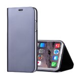 Pour iphone x etui à galvanoplastique horizontal housse en cuir flip avec support (noir) Pour iphone x etui à galvanoplastique horizontal housse en cuir flip avec support (noir)