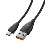 Ivon ca87 usb au c�ble de donn�es de charge rapide usb - c / tpe - c, longueur de c�ble: 1m (noir)