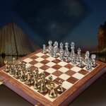 Jeu d'checs europen simple en alliage de zinc