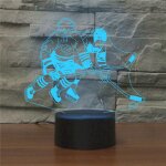 Jouant la lampe de table lumineuse color�e de vision led de la forme 3d de hockey sur glace, version ...