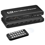 Jqf2 4k commutateur continu s�parateur d'�cran multi - modes d'affichage 6 entr�es 1 sortie hdmi multiviewer, ...