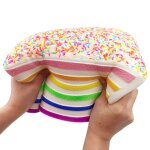 Jumbo rainbow triangle cake squeeze toy slow rising stress relif jouets pour enfants