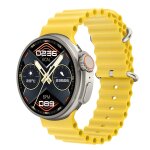 K9 ultra pro 1, 39 pouces bande de silicone ip67 tanche smart watch support bluetooth appel / nfc (jaune) ...