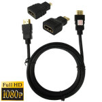 Kit d adaptateur de cble hdmi full hd 1080p 3 en 1 (cble hdmi de 1, 5 m + adaptateur hdmi vers mini ...