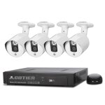 Kit nvr pour camra ip mga pixel cotier n4b3poe 4ch 720p p2p onvif, support de vision nocturne / dtection ...