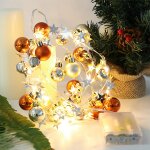 Lampe de dcoration de boule de cloches de nol de lumires de chane de 2m 20leds, style: cloche d'or ...